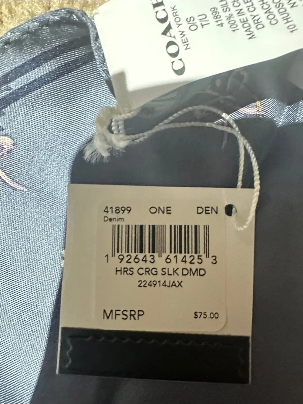 Coach 100% silk women’s scarf